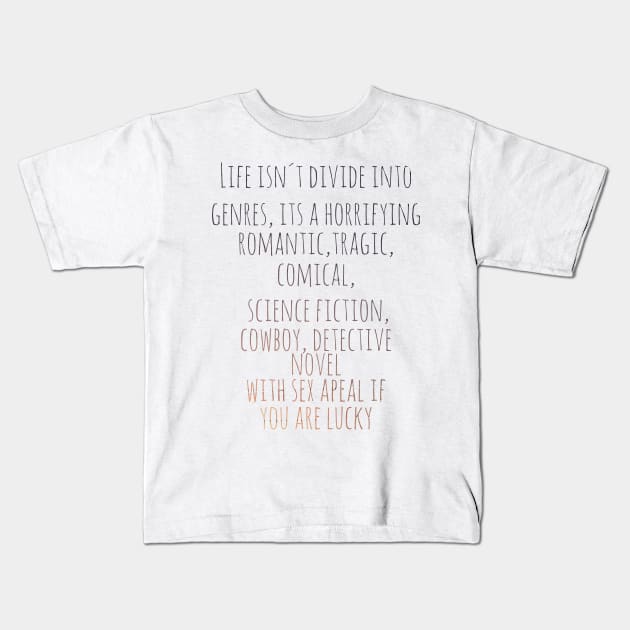 Alan Moore Quote Kids T-Shirt by Truenid